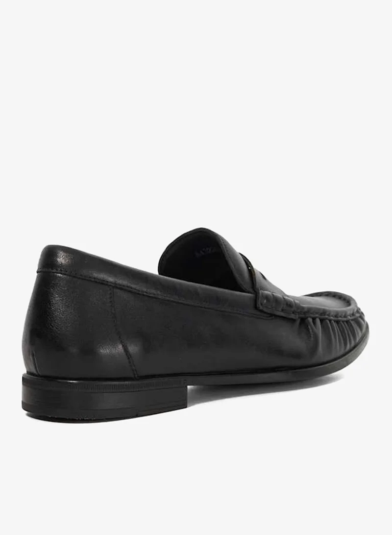 Dune London Black sammi penny loafers for Men | Best Price UAE